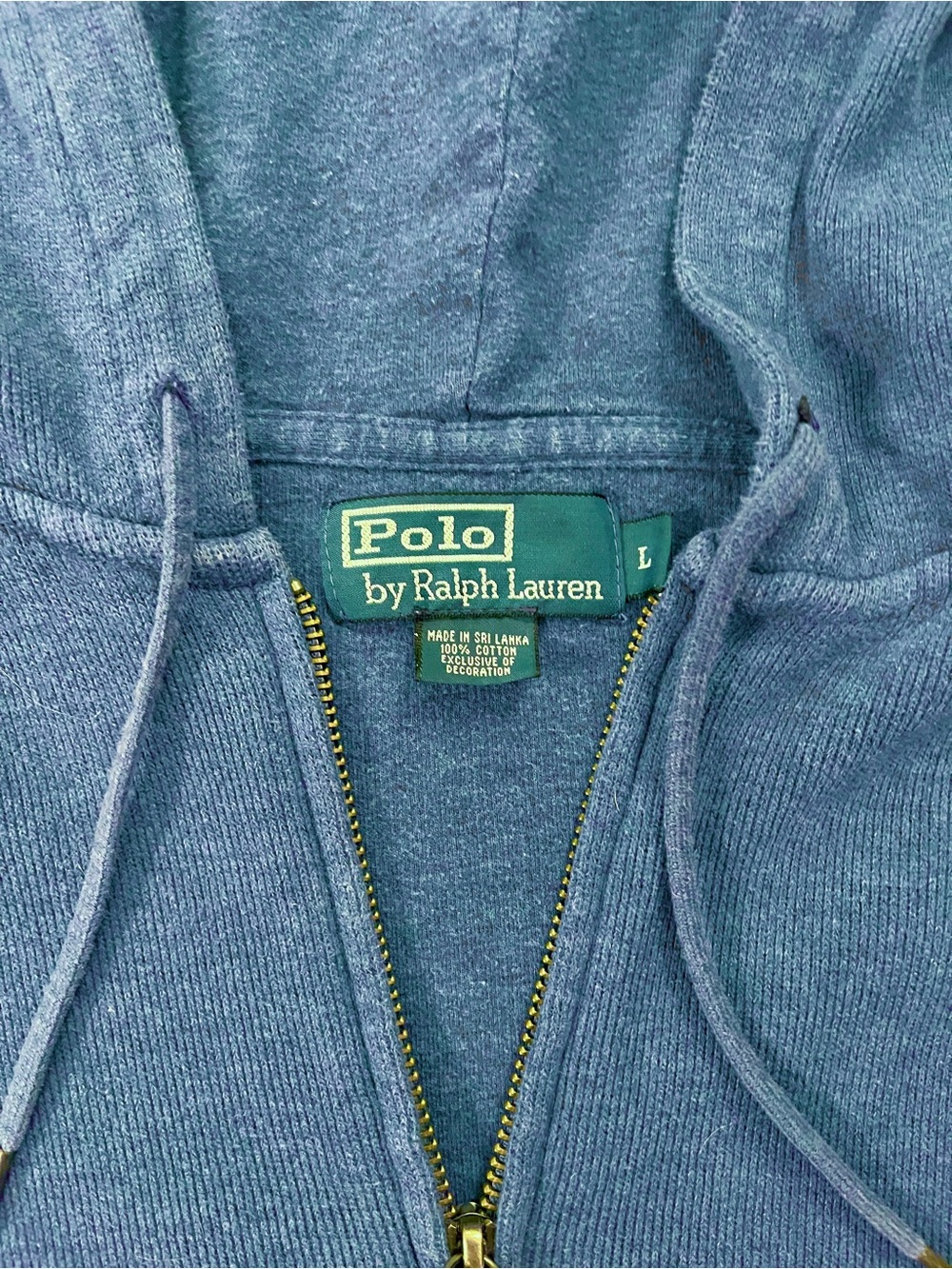 Polo by Ralph Lauren Teal-Blue Zip-Up Hoodie Sweater